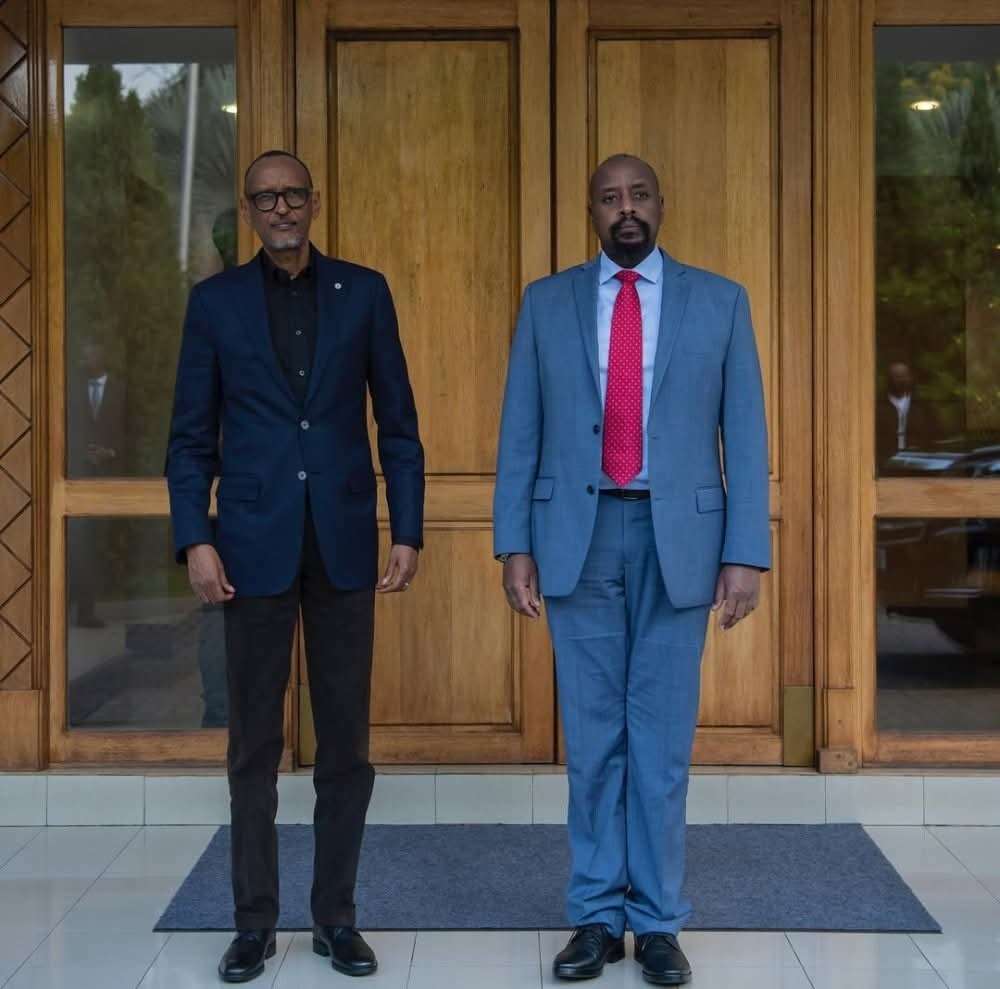 Gen. Muhoozi yavuze imyato Perezida Kagame na Maj. Gen. Fred Gisa Rwigema